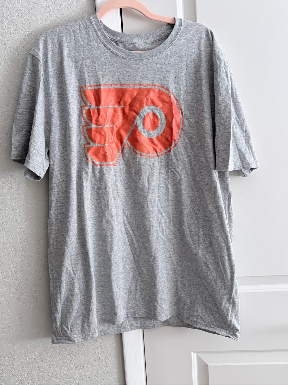 Fanatics Gray Short Sleeve Tee with Orange Flyers Logo